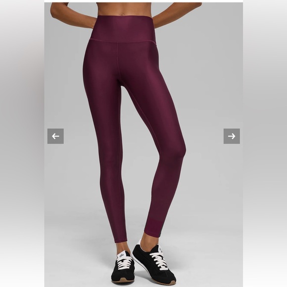 Alo Airlift Leggings Burgundy 7/8 length size medium NWT - Picture 1 of 4